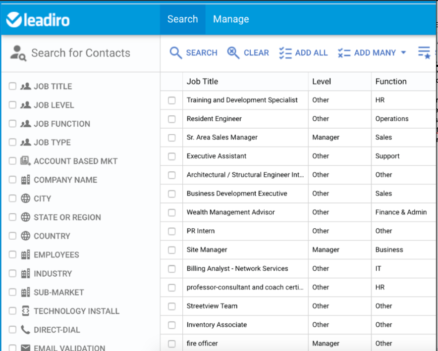Logiciel ABM Leadiro
