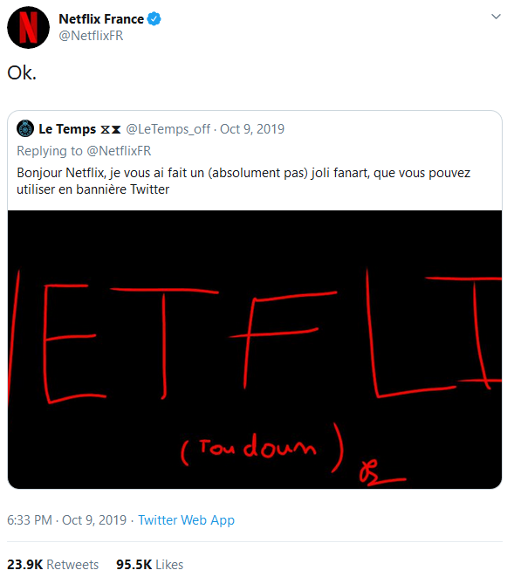 Suggestion bannière Netflix abonné