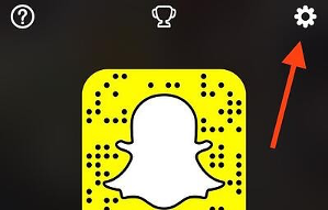 Icône engrenage Snapchat