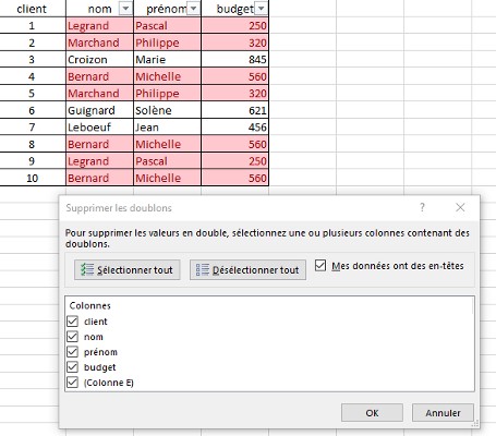 doublon excel etape 8