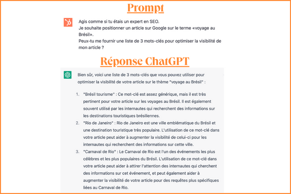 recherche de mots-clés avec chatgpt