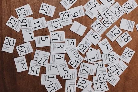 Calendrier pour rendez-vous en anglais