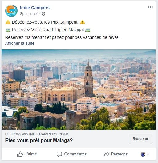 Résultat de recherche d'images pour "publicité facebook exemple"