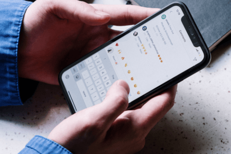 Iphone ouvert sur Instagram