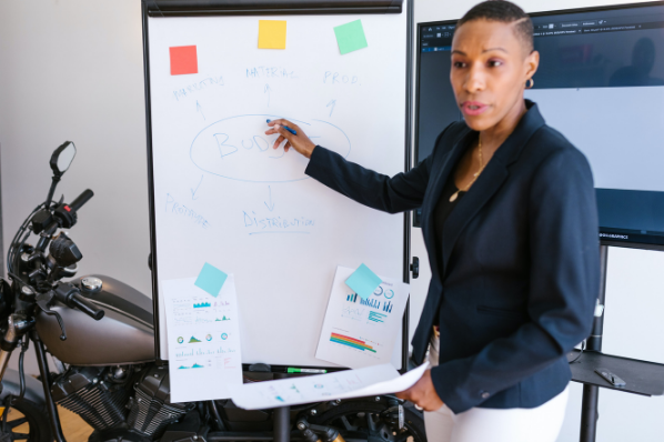 Manager Sales entrain d'établir un budget des ventes