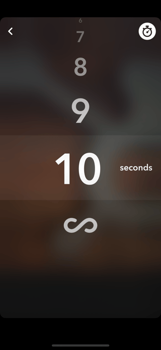 Ajuster la durée de diffusion d'un snap