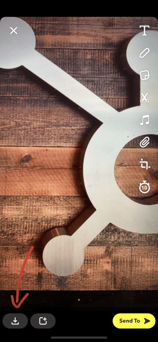 Bouton enregistrement d'un snap