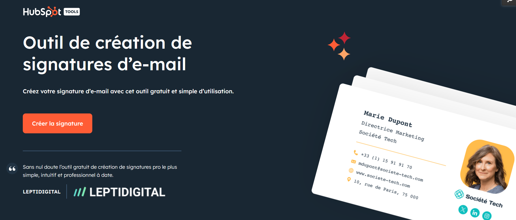 générateur de signatures e-mail professionnelles