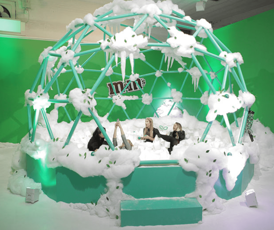 Installation temporaire immersive de M&M's à New York