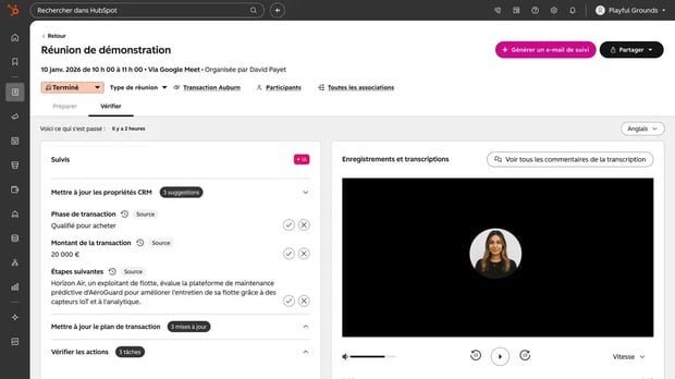 outil prise de note HubSpot