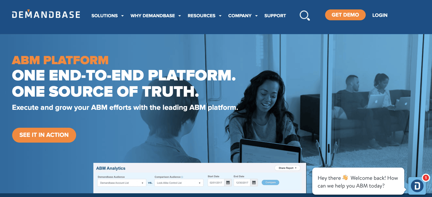 Plateforme de marketing des comptes stratégiques Demandbase