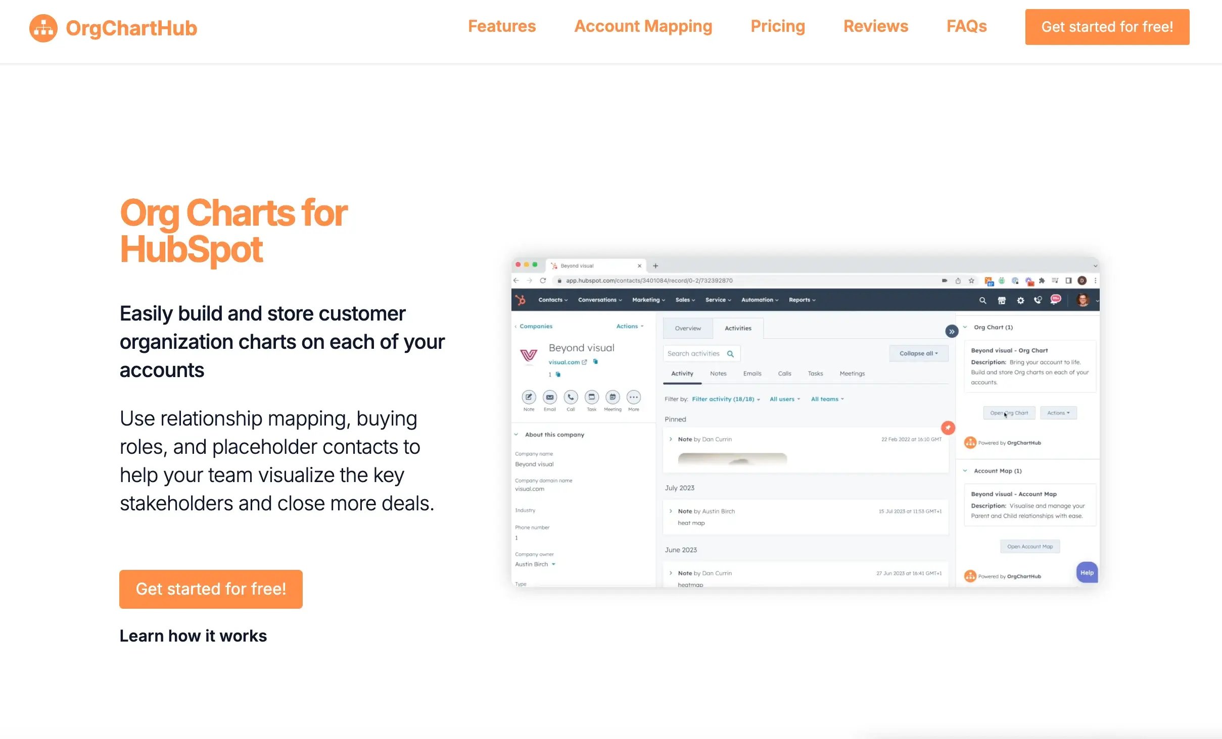 OrgChartHub, outils de cartographie commerciale