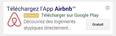 annonce pour application mobile airbnb