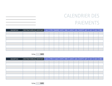 Modèle gratuit de calendrier des paiements 