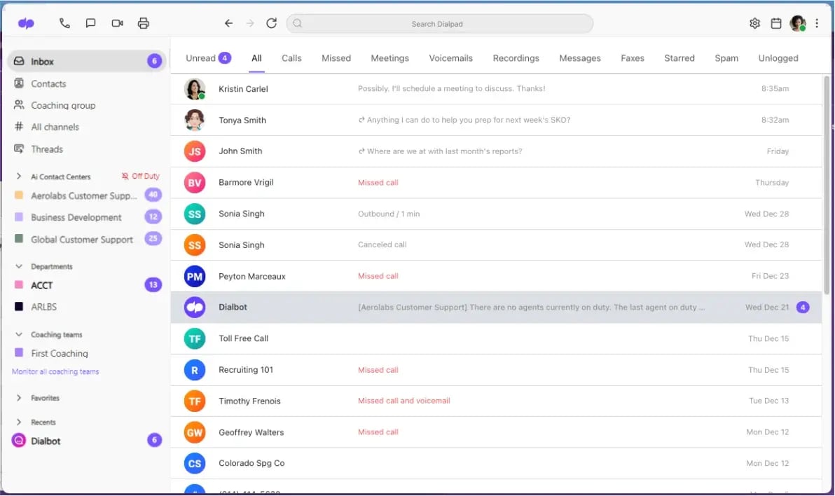 Dialpad, outils d'engagement commercial