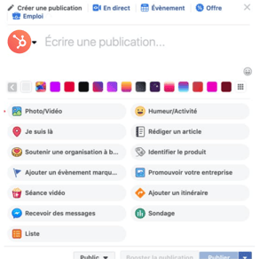 créer un sondage sur facebbok