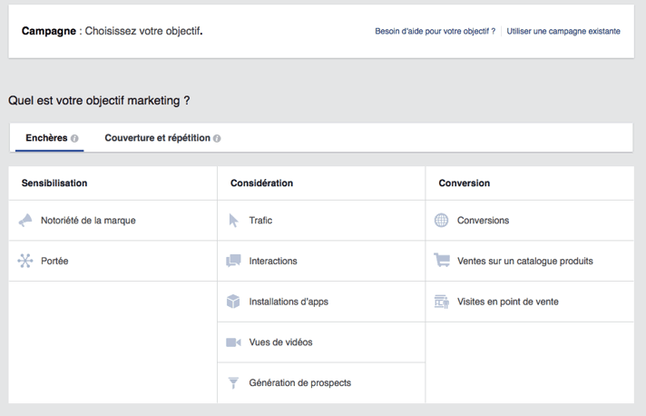 facebook ads creation step 2