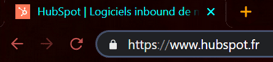 site hubspot.fr avec https