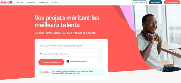 Malt pour recruter un freelance