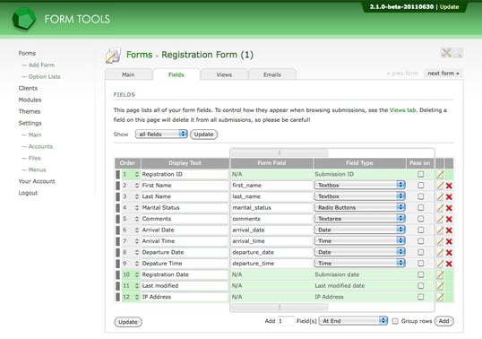 logiciel formulaire form tools