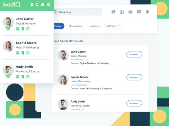 LeadIQ, outils de prospection
