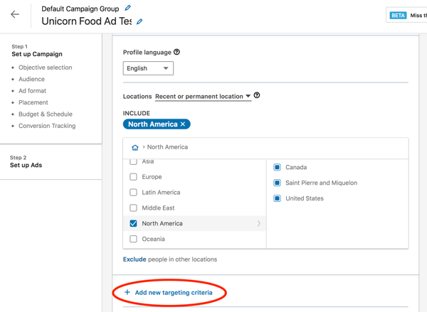 Audience cible des publicités LinkedIn