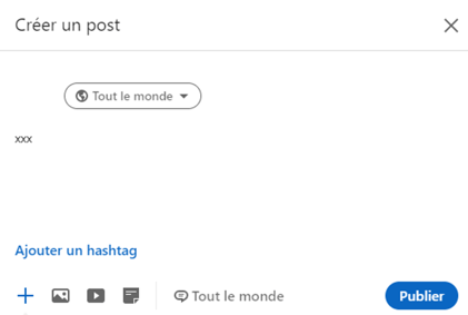 Créer un post LinkedIn