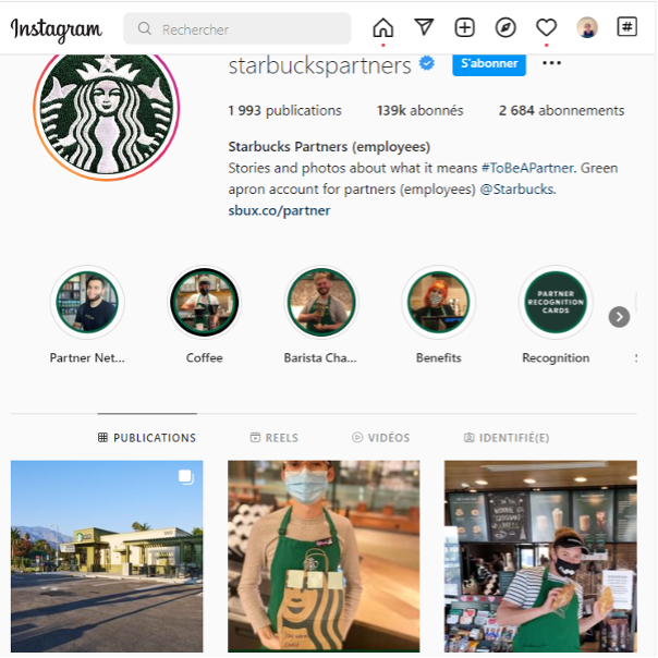 Exemple employee advocacy Starbucks