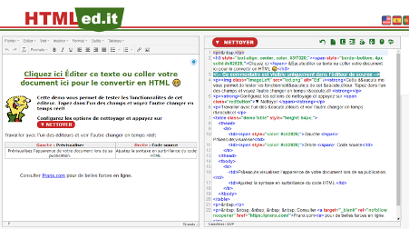 HTMLed.it free tool for editing a page in HTML language