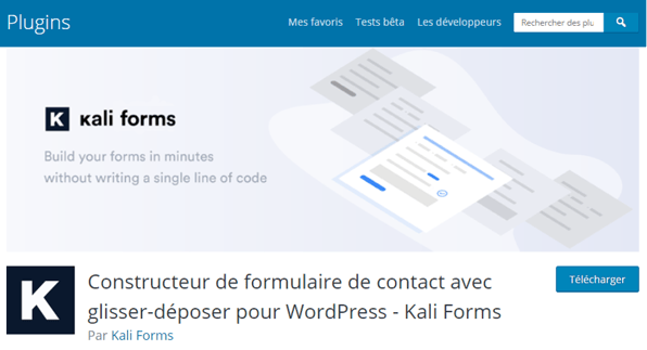 Kali Forms extension WordPress