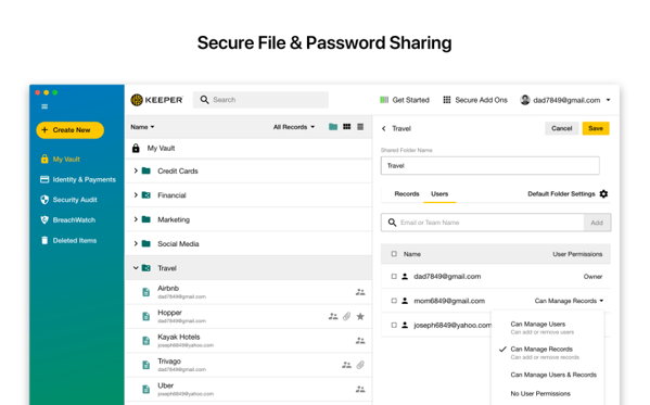 Keeper - gestionnaire de mot de passe