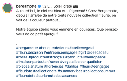 Légende Instagram sur le thème des fleurs