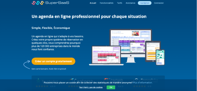 Logiciel de prise de rdv SuperSaaS