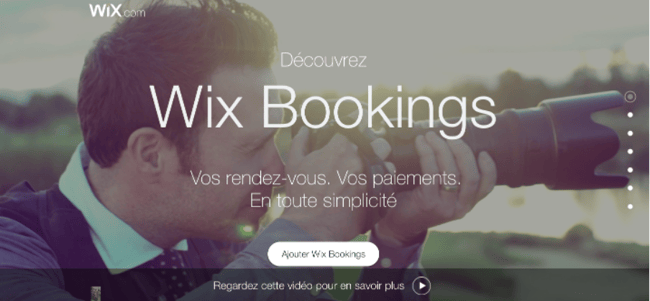 Logiciel de prise de rdv Wix Bookings