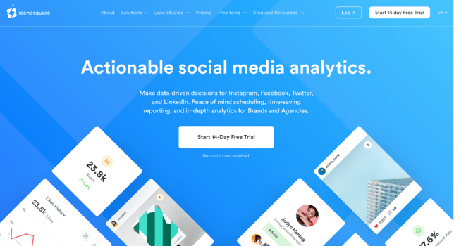 Outil de gestion des réseaux sociaux Iconosquare