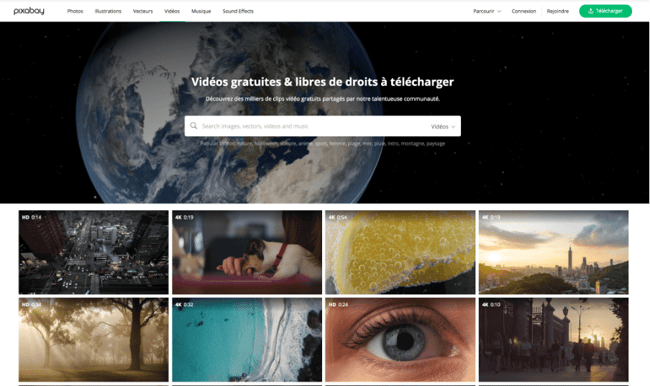 Pixabay and its video collection