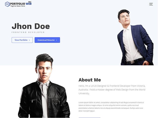 Portfolio Web Pro - thème pour portfolio Wordpress