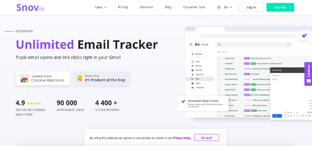 Snovio - programmation de mail sur Gmail