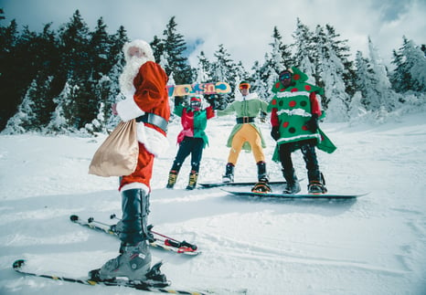 Un incentive ski pour la période de Noël en entreprise.