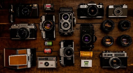 différents modèles d'appareils photo