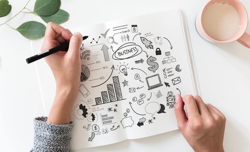 Prise de notes pour fixer des objectifs smart