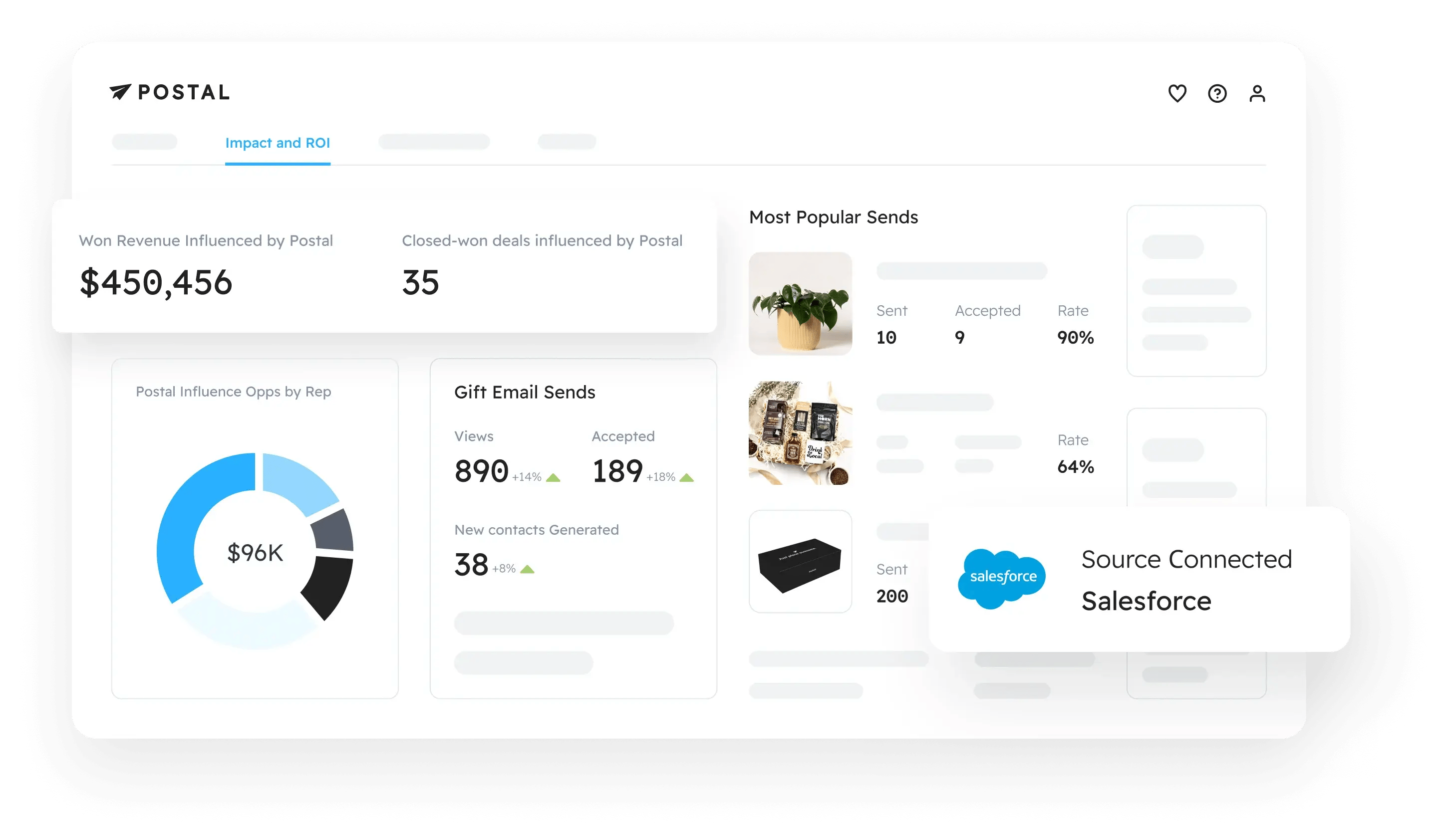 Postal.io, outils de vente