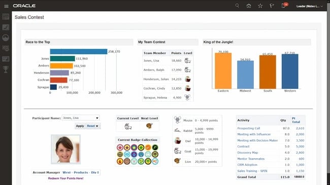 logiciel de gestion des performances commerciales : oracle