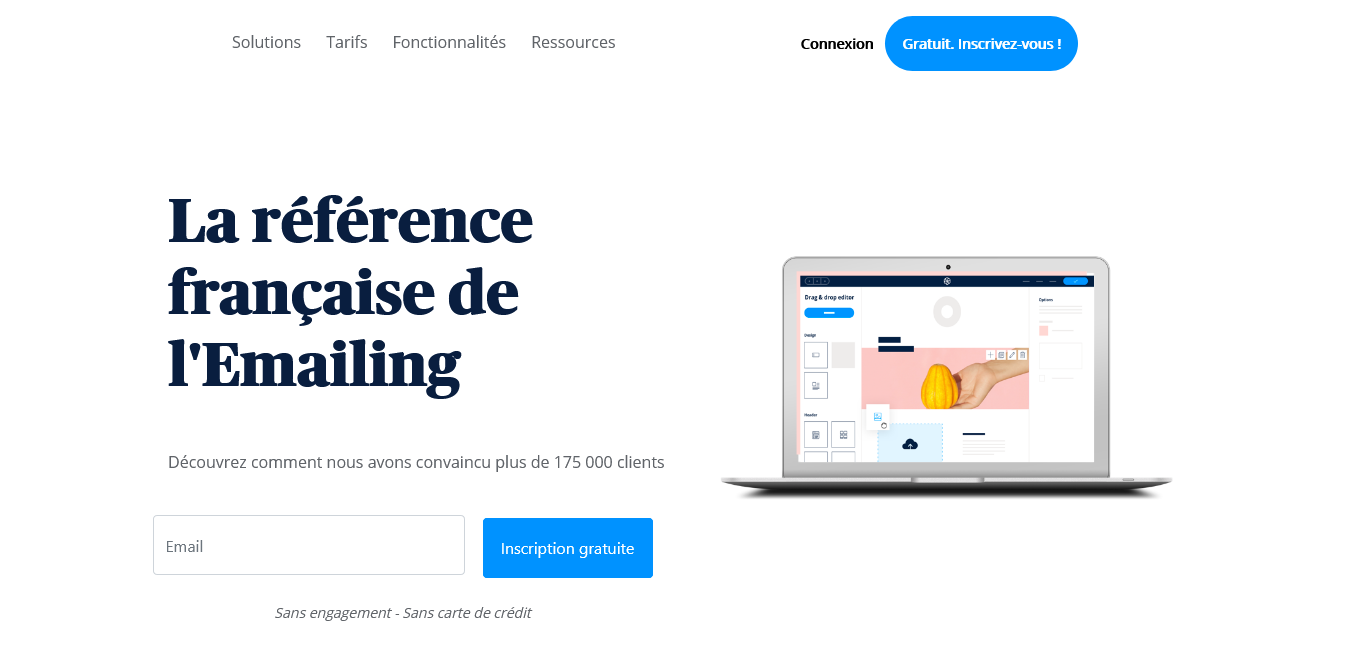 exemple landing page sendinblue