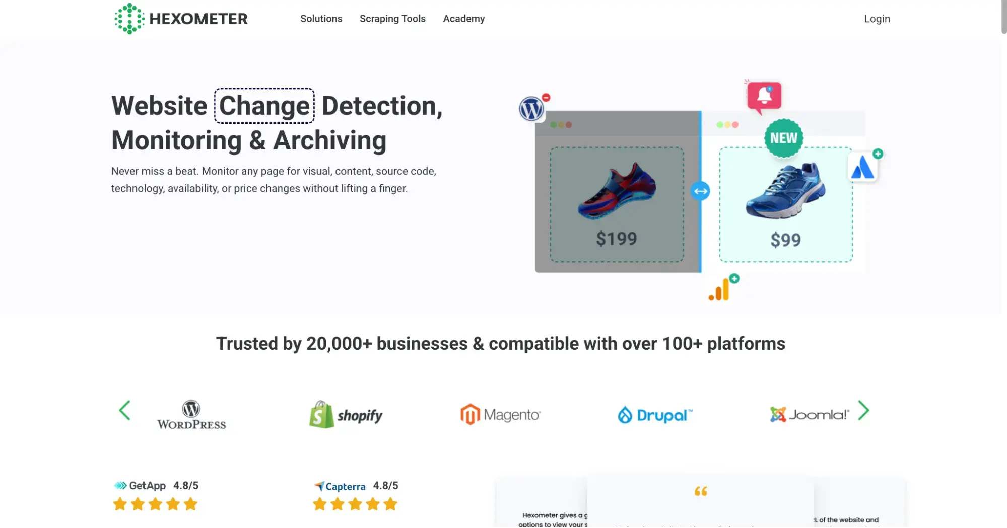 monitoring IA site web : hexometer