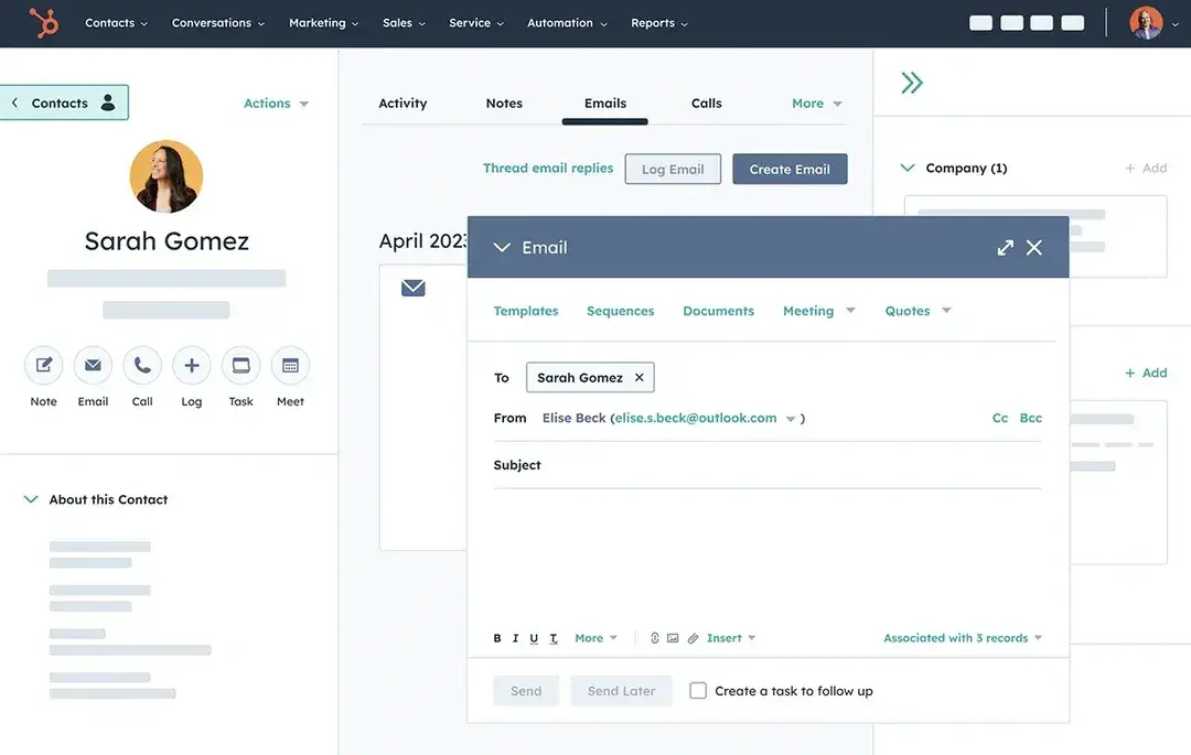 fonctionnalités crm, gestion des contacts