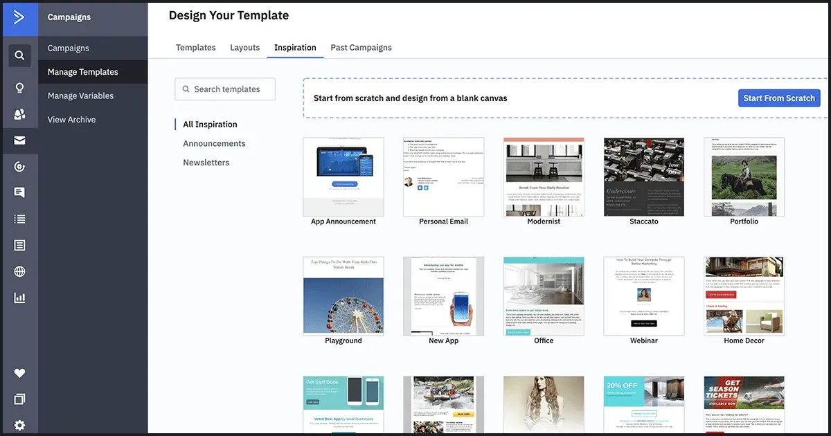 Interface d'e-mail marketing d'ActiveCampaign pour les cabinets de conseil