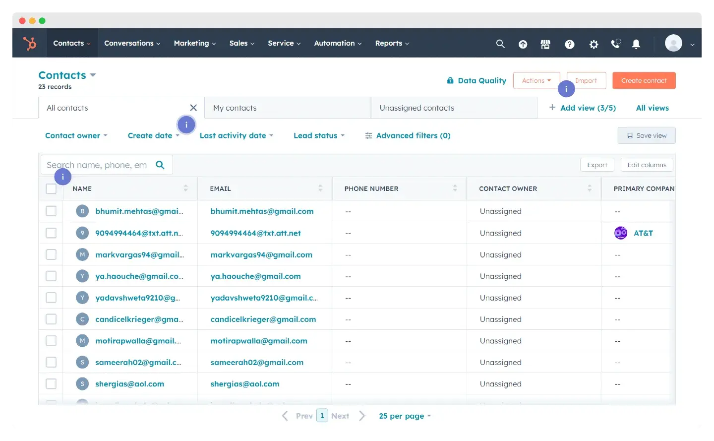 CRM de HubSpot&nbsp;; interface d'e-mail marketing pour les cabinets de conseil