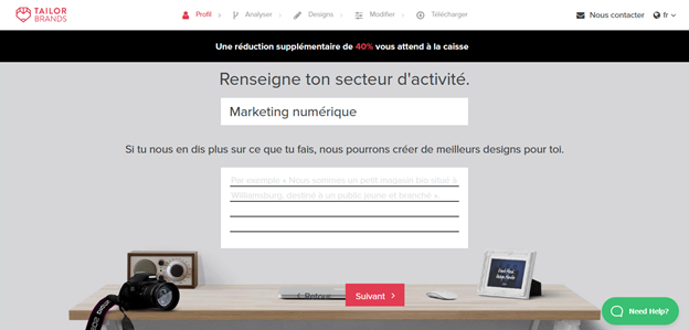 créer un logo en ligne avec Tailor Brands