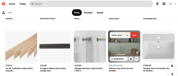 boutique en ligne pinterest